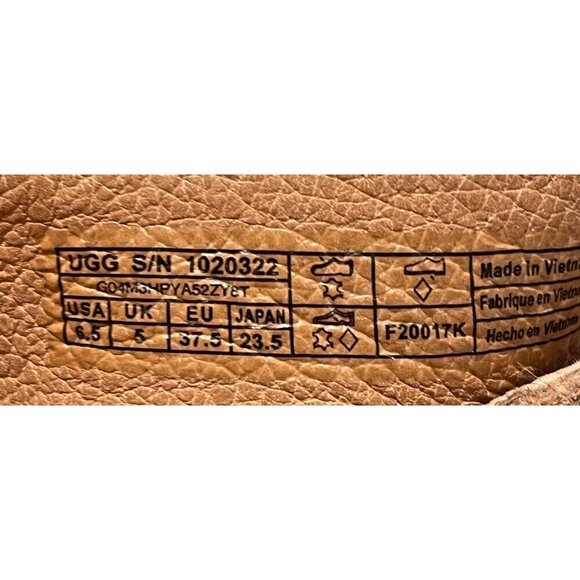 UGG Tan Suede Block Heel Sandals - Picture 6 of 8